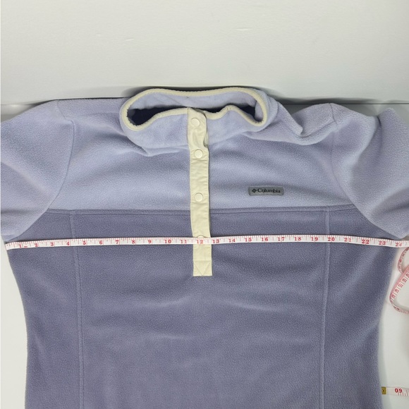 Columbia Fleece Quarter Button Up Lilac Purple Pullover Sweater Women Size XL - Picture 10 of 11